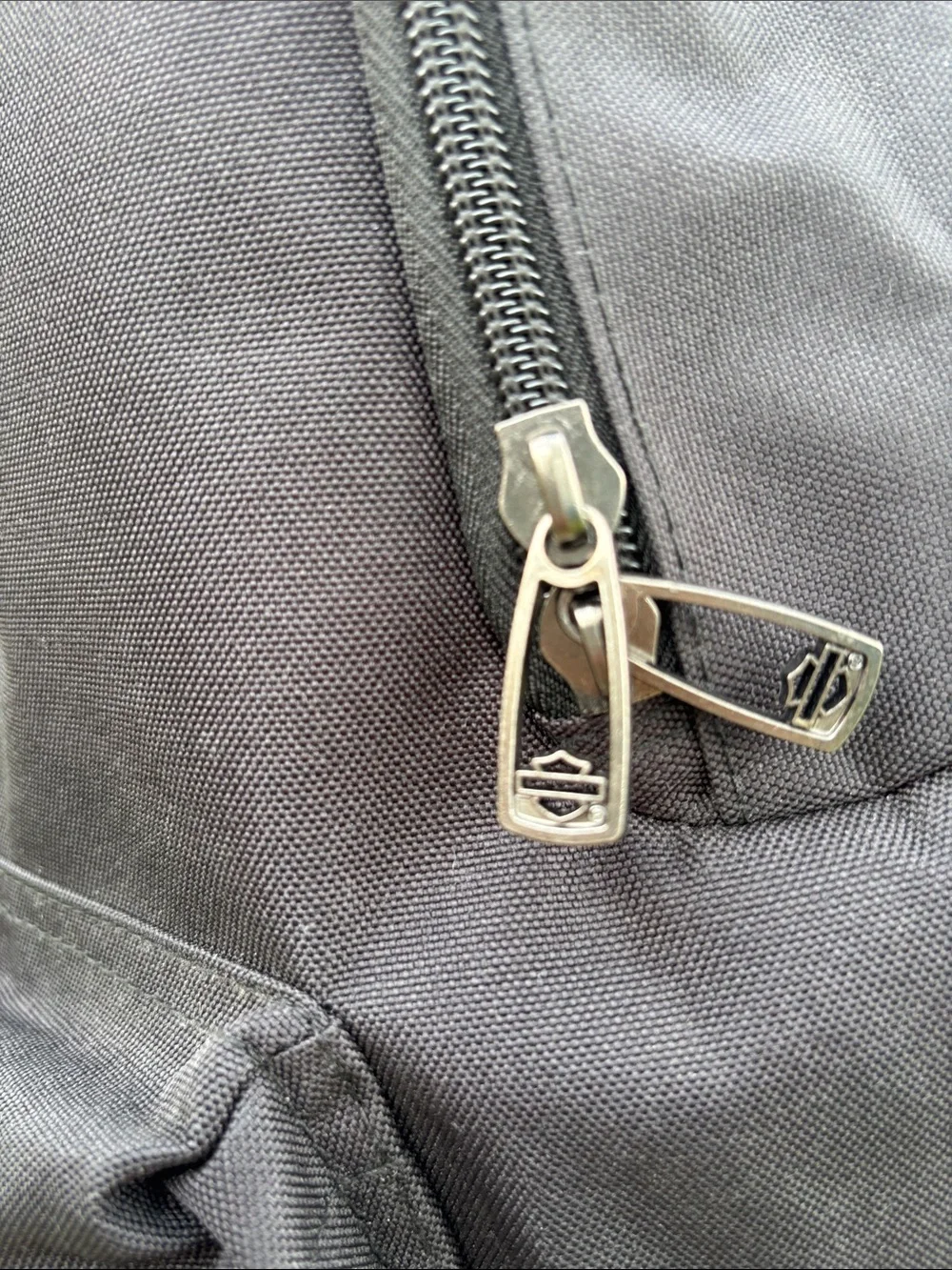 Harley-Davidson Black Backpack with Orange and White Logo